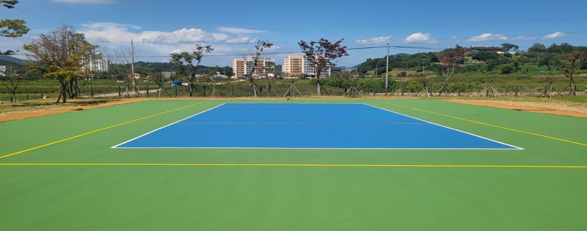 산청중학교 다목적구장 시공 사진 1