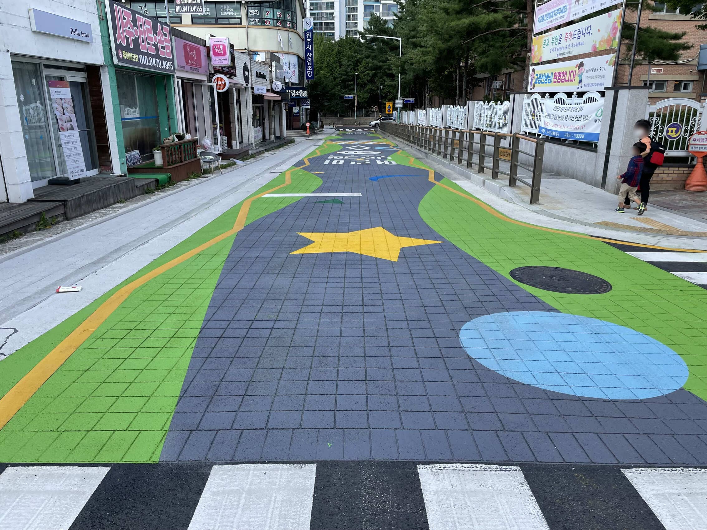 미끄럼방지 포장재 스탬프 시공 현장 3